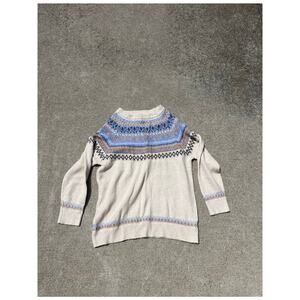 Panache Sweater‎ Women Sz Small Nordic Fair Isle Knit Boat Neck Long Sleeve Boho